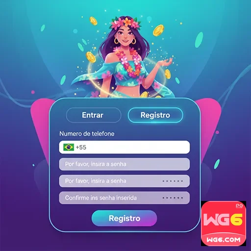 Tela do app wg6 com sessão fluida no celular