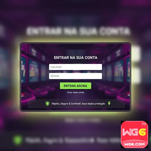 Tela de login segura na plataforma oficial wg6